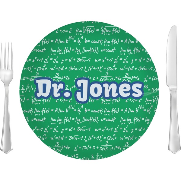 Custom Equations Glass Lunch / Dinner Plate 10" (Personalized)