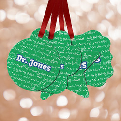 Equations Metal Ornaments - Double Sided w/ Name or Text