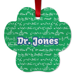 Equations Metal Paw Ornament - Double Sided w/ Name or Text