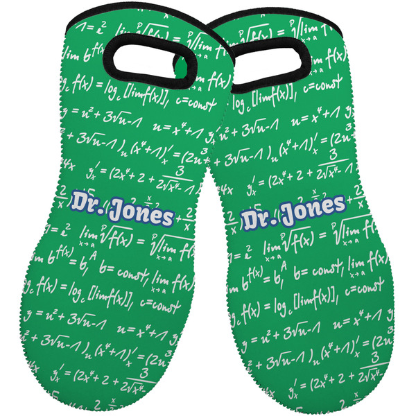 Custom Equations Neoprene Oven Mitts - Set of 2 w/ Name or Text