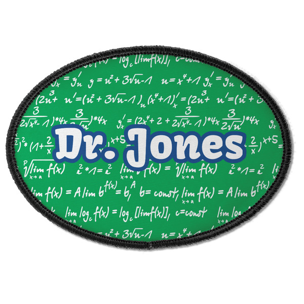 Custom Equations Iron On Oval Patch w/ Name or Text