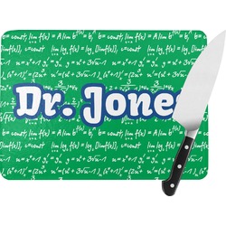 Equations Rectangular Glass Cutting Board - Large - 15.25"x11.25" w/ Name or Text
