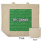 Equations Reusable Cotton Grocery Bag - Front & Back View