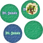 Equations Set of 4 Glass Lunch / Dinner Plate 10" (Personalized)