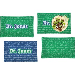 Equations Set of 4 Glass Rectangular Lunch / Dinner Plate (Personalized)