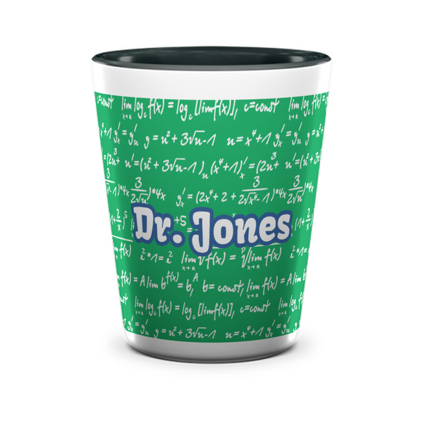 Custom Equations Ceramic Shot Glass - 1.5 oz - Two Tone - Set of 4 (Personalized)