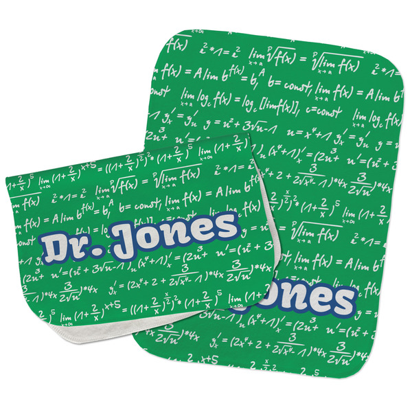 Custom Equations Burp Cloths - Fleece - Set of 2 w/ Name or Text