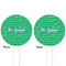 Equations White Plastic 4" Food Pick - Round - Double Sided - Front & Back