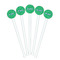 Equations White Plastic 7" Stir Stick - Round - Fan View