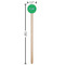 Equations Wooden 7.5" Stir Stick - Round - Dimensions