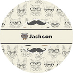 Hipster Cats & Mustache Multipurpose Round Labels - 1" (Personalized)