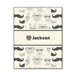 Hipster Cats & Mustache Wood Print - 11x14 (Personalized)