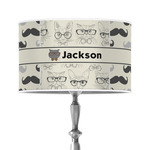 Hipster Cats & Mustache 12" Drum Lamp Shade - Poly-film (Personalized)