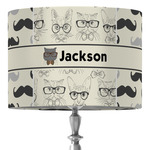 Hipster Cats & Mustache 16" Drum Lamp Shade - Fabric (Personalized)