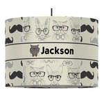 Hipster Cats & Mustache Drum Pendant Lamp (Personalized)