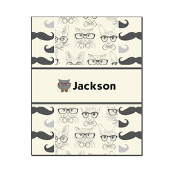 Hipster Cats & Mustache Wood Print - 16x20 (Personalized)