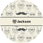 Hipster Cats & Mustache Multipurpose Round Labels - 2" (Personalized)