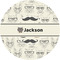 Hipster Cats & Mustache 2" Multipurpose Round Labels - Single Sticker