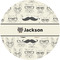 Hipster Cats & Mustache 3" Multipurpose Round Labels - Single Sticker