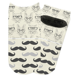 Hipster Cats & Mustache Adult Ankle Socks