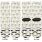 Hipster Cats & Mustache Adult Crew Socks - Double Pair - Front and Back - Apvl