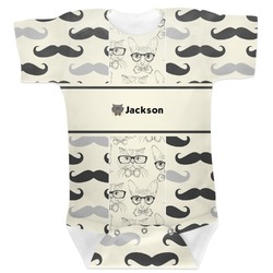 Hipster Cats & Mustache Baby Bodysuit 12-18 (Personalized)