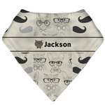 Hipster Cats & Mustache Bandana Bib (Personalized)