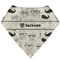 Hipster Cats & Mustache Bandana Folded Flat