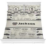 Hipster Cats & Mustache Comforters (Personalized)