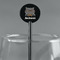 Hipster Cats & Mustache Black Plastic 5.5" Stir Stick - Round - Main