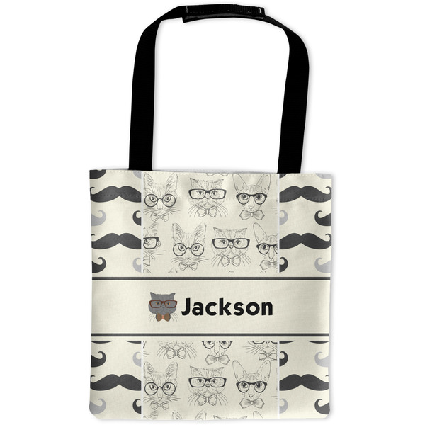 Custom Hipster Cats & Mustache Auto Back Seat Organizer Bag (Personalized)