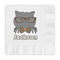 Hipster Cats & Mustache Embossed Decorative Napkins (Personalized)