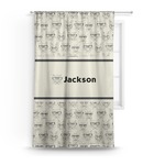 Hipster Cats & Mustache Curtain - 50"x84" Panel (Personalized)