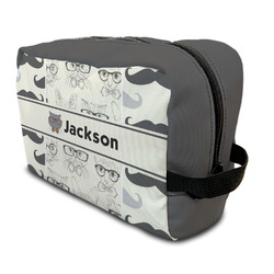 Hipster Cats & Mustache Toiletry Bag / Dopp Kit (Personalized)