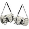 Hipster Cats & Mustache Duffle bag small front and back sides