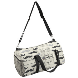 Hipster Cats & Mustache Duffel Bag - Large (Personalized)