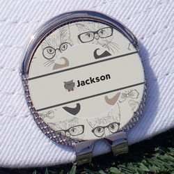 Hipster Cats & Mustache Golf Ball Marker - Hat Clip