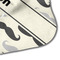 Hipster Cats & Mustache Hooded Baby Towel- Detail Corner