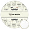 Hipster Cats & Mustache Icing Circle - Large - Front