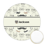 Hipster Cats & Mustache Printed Cookie Topper - 2.5" (Personalized)