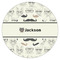 Hipster Cats & Mustache Icing Circle - Medium - Single