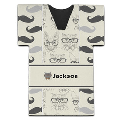 Hipster Cats & Mustache Jersey Bottle Cooler (Personalized)