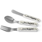 Hipster Cats & Mustache Kid's Flatware (Personalized)