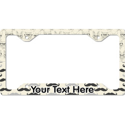 Hipster Cats & Mustache License Plate Frame - Style C (Personalized)