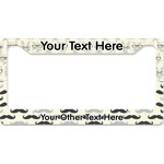 Hipster Cats & Mustache License Plate Frame - Style B (Personalized)