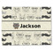 Hipster Cats & Mustache Linen Placemat - Front