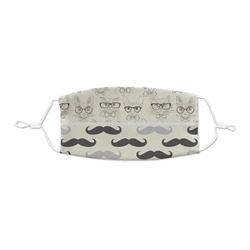Hipster Cats & Mustache Kid's Cloth Face Mask - XSmall