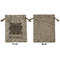 Hipster Cats & Mustache Medium Burlap Gift Bag - Front Approval