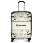 Hipster Cats & Mustache Suitcase - 24" Medium - Checked (Personalized)