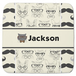 Hipster Cats & Mustache Memory Foam Bath Mat - 48"x48" (Personalized)